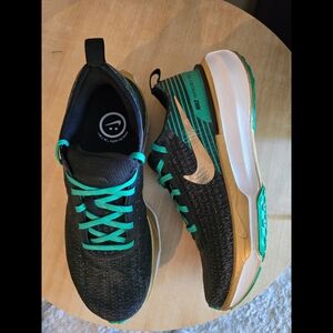 Nike Black and Green Athletic Shoes